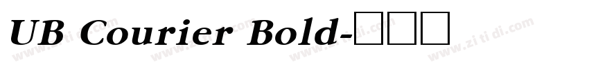 UB Courier Bold字体转换